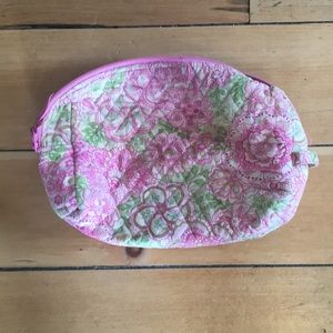 Vera Bradley Pink and Green Floral Makeup Bag 🌸